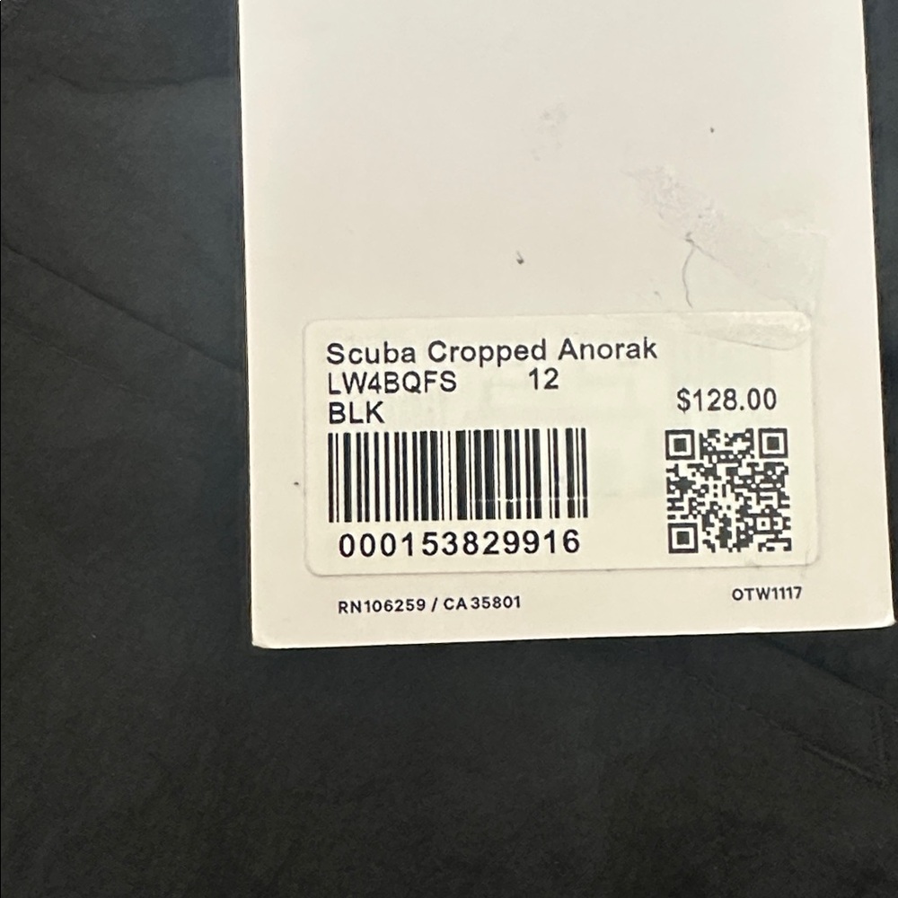 NWT Lululemon Scuba Cropped Anorak Black - Picture 5 of 8